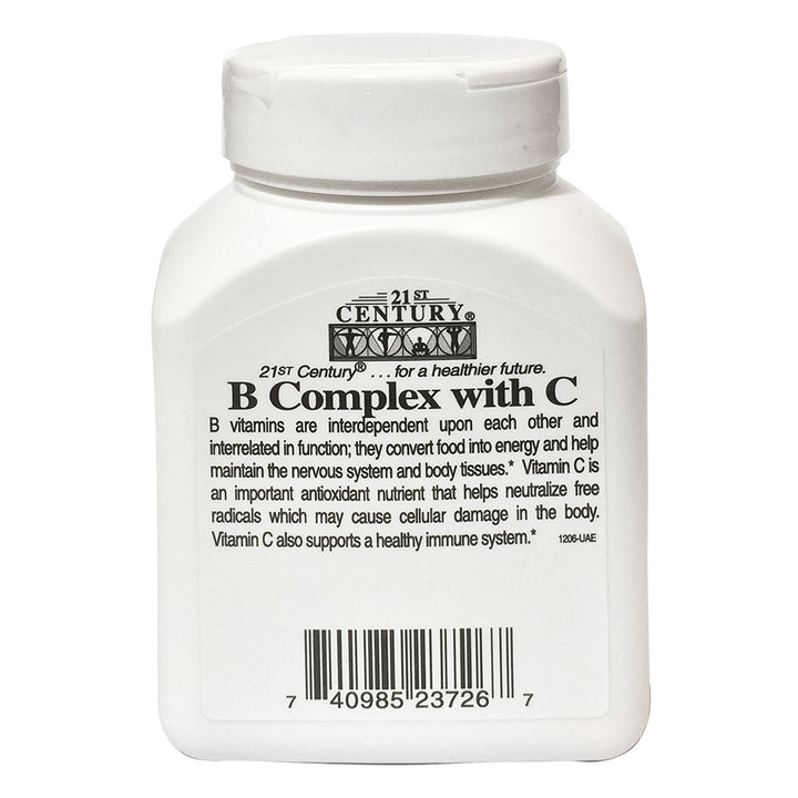 21st Century B Complex With Vitamin C Caplets For Energy & Immune Support, Pack of 30's - Easy Pharmacy LLC