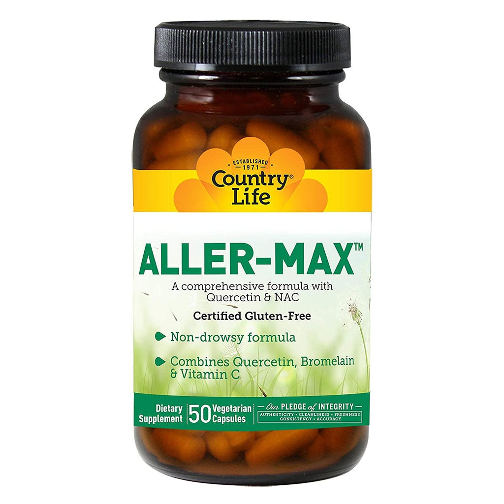 Country Life Aller-Max Vegetarian Capsule With Quercetin, Bromelain & Vitamin C, Pack of 50's - Easy Pharmacy LLC
