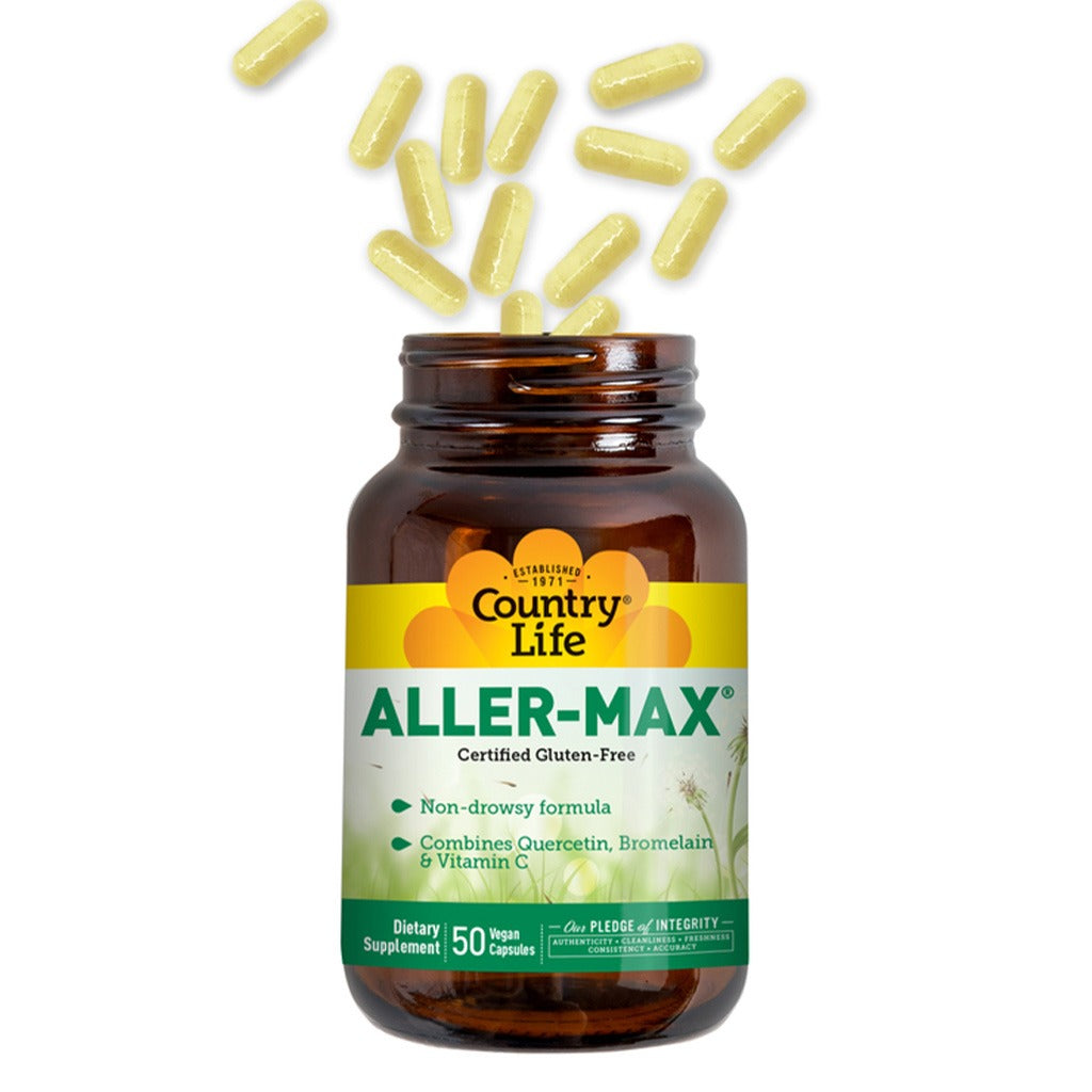 Country Life Aller-Max Vegetarian Capsule With Quercetin, Bromelain & Vitamin C, Pack of 50's - Easy Pharmacy LLC