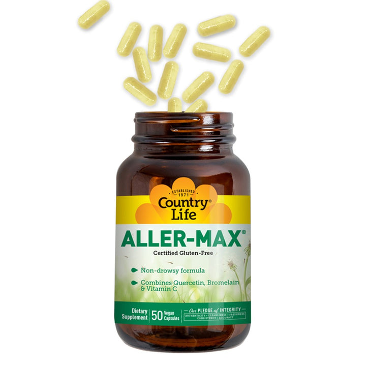 Country Life Aller-Max Vegetarian Capsule With Quercetin, Bromelain & Vitamin C, Pack of 50's - Easy Pharmacy LLC