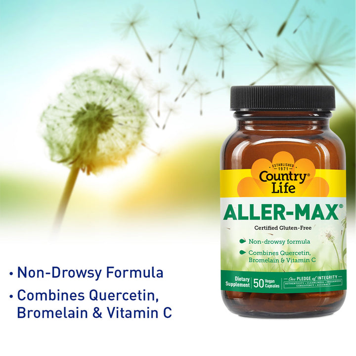 Country Life Aller-Max Vegetarian Capsule With Quercetin, Bromelain & Vitamin C, Pack of 50's - Easy Pharmacy LLC