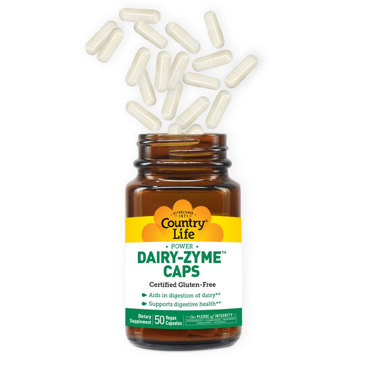 Country Life Power Dairy-Zyme Digestive Enzyme Supplement Capsules, Pack of 50 's - Easy Pharmacy LLC