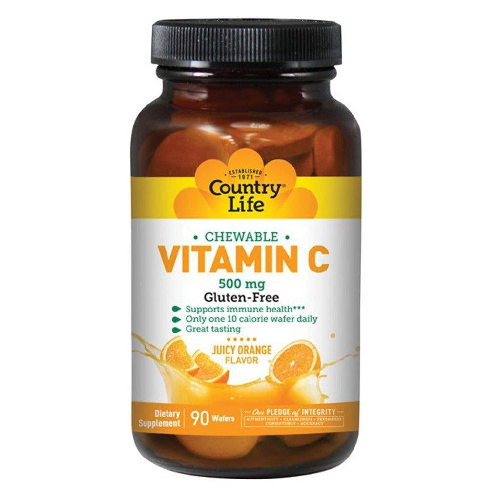Country Life Antioxidant Vitamin C 500 mg Wafers For Immune Support, Pack of 90's - Easy Pharmacy LLC