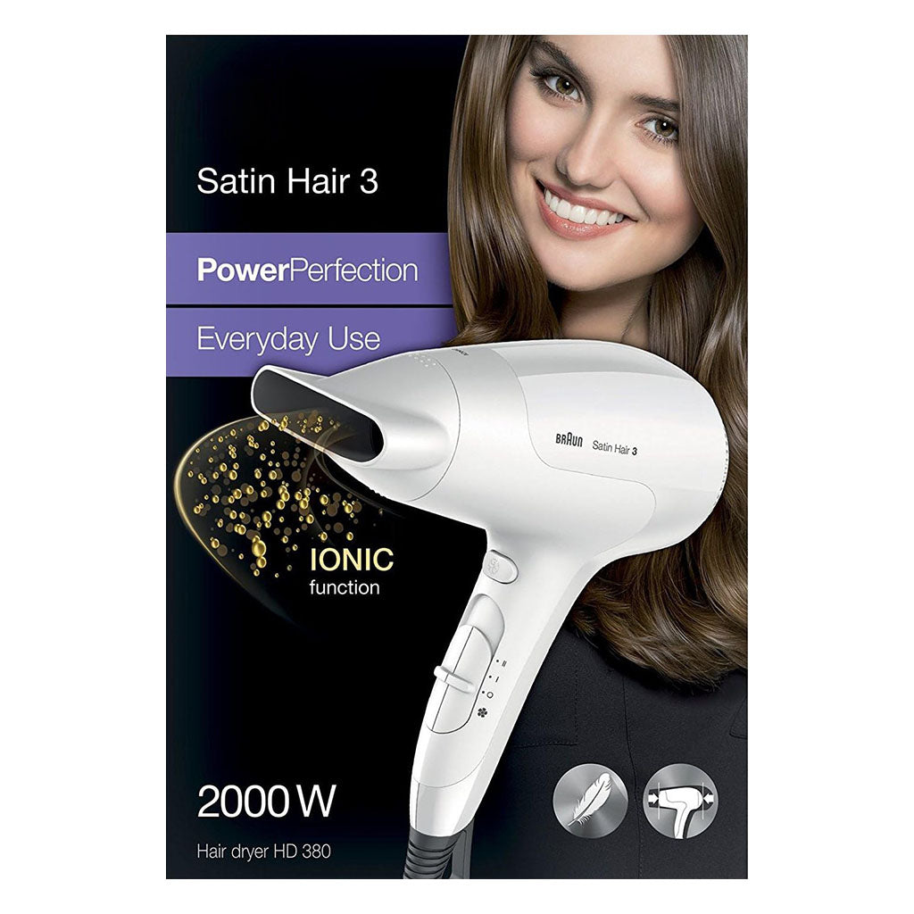 Braun Satin Hair 3 Dryer HD380 - Easy Pharmacy LLC