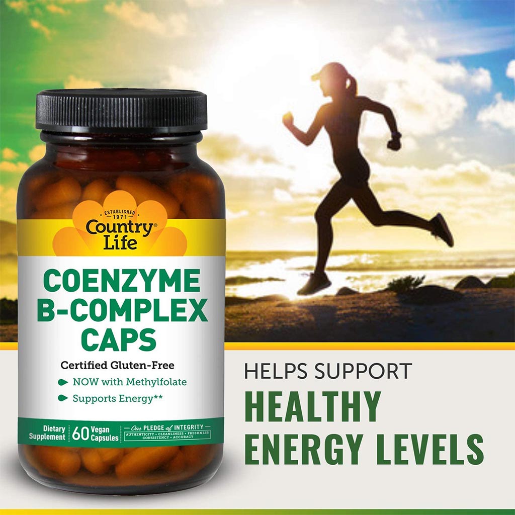 Country Life Coenzyme B-Complex Multivitamin Capsules For Energy, Pack of 60's - Easy Pharmacy LLC