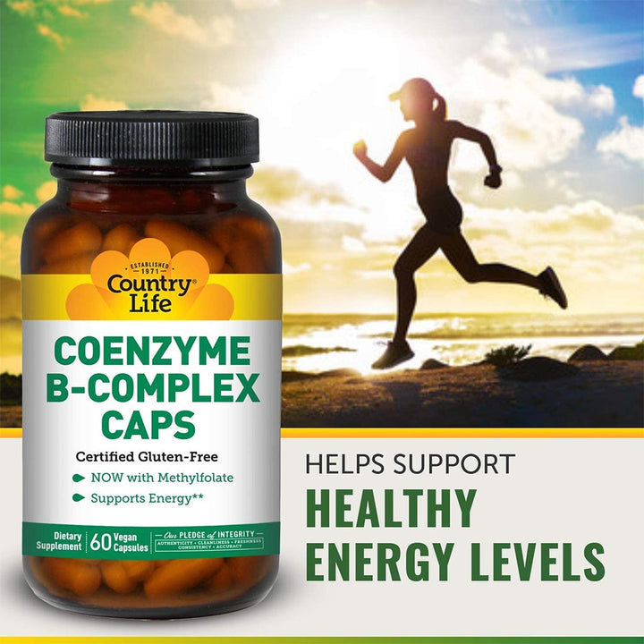 Country Life Coenzyme B-Complex Multivitamin Capsules For Energy, Pack of 60's - Easy Pharmacy LLC