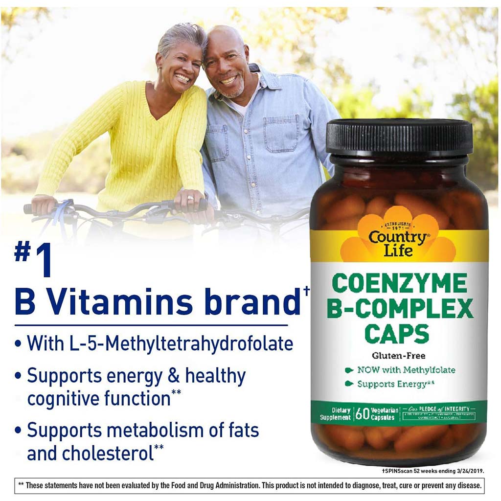 Country Life Coenzyme B-Complex Multivitamin Capsules For Energy, Pack of 60's - Easy Pharmacy LLC