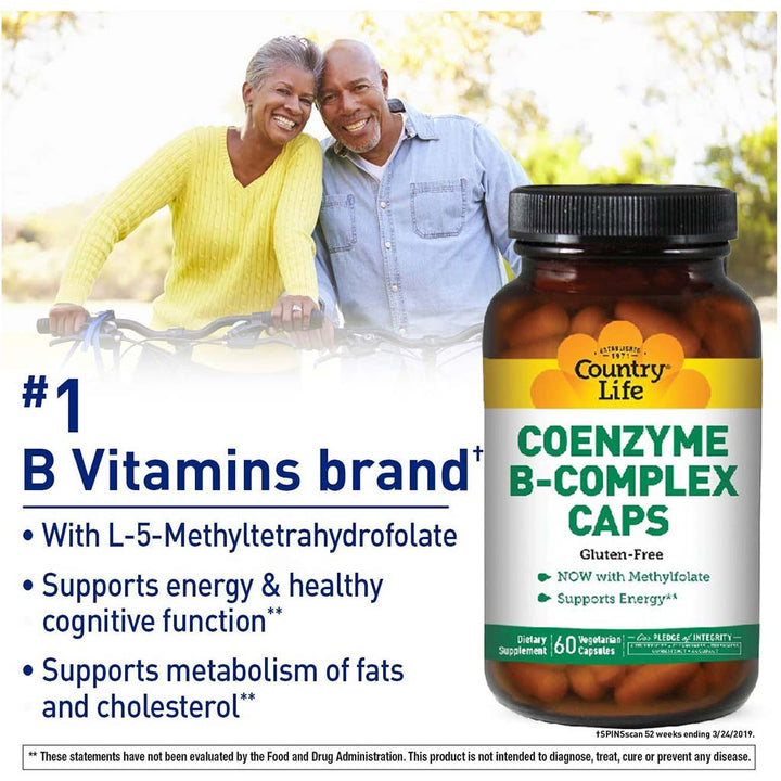 Country Life Coenzyme B-Complex Multivitamin Capsules For Energy, Pack of 60's - Easy Pharmacy LLC