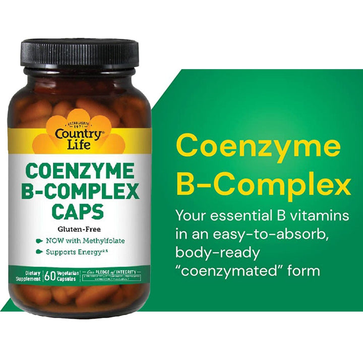 Country Life Coenzyme B-Complex Multivitamin Capsules For Energy, Pack of 60's - Easy Pharmacy LLC