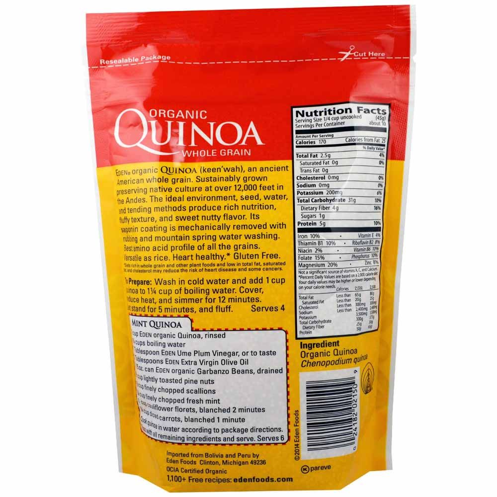 Eden Organic White Quinoa Whole Grain 454 g - Easy Pharmacy LLC