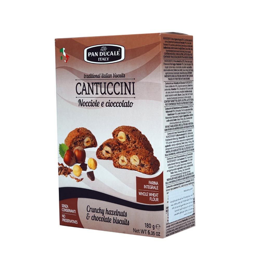 Panducale Crunchy Hazel Nut & Chocolate Biscuits 180 g - Easy Pharmacy LLC