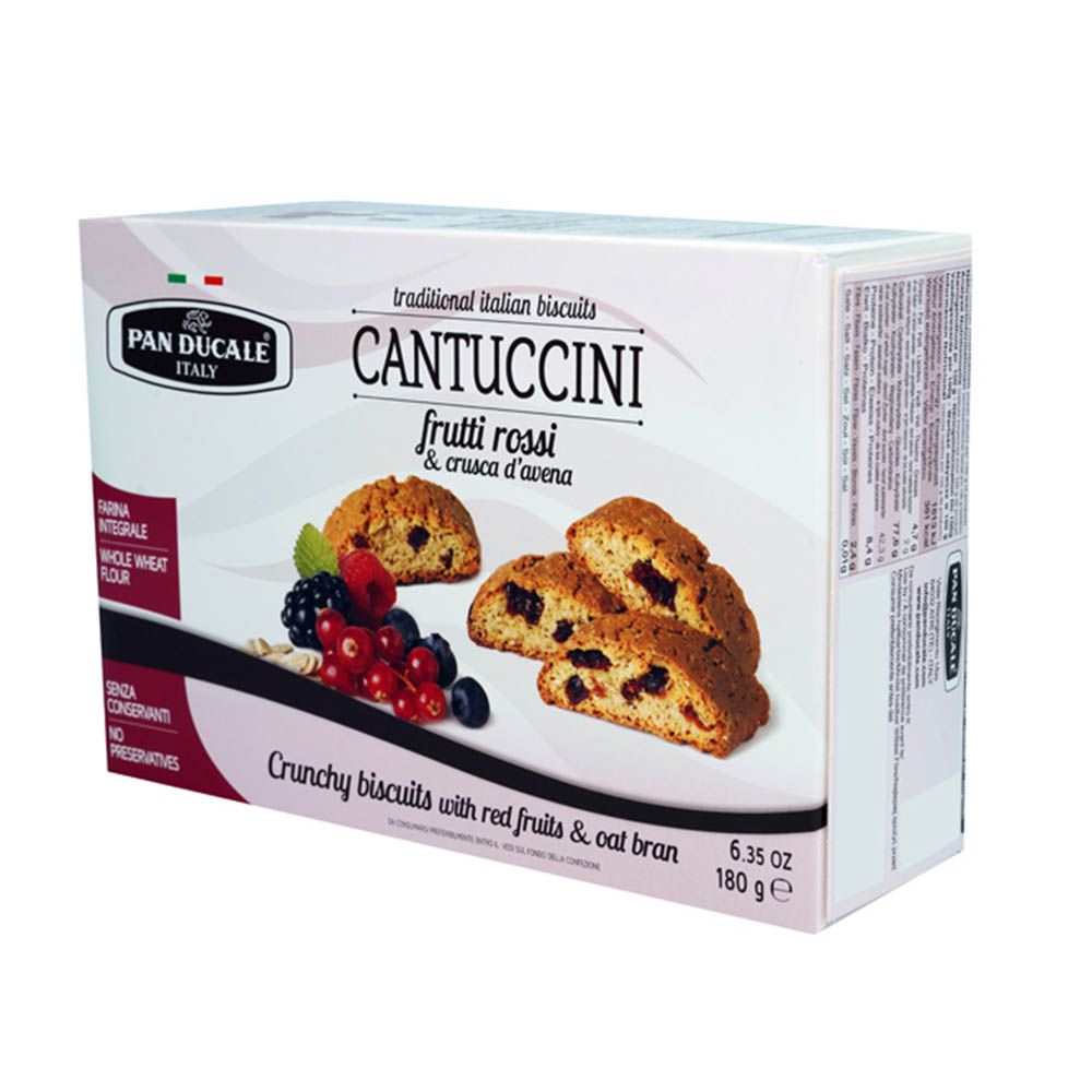 Panducale Crunchy Red Fruits & Oat Bran Biscuits 180 g - Easy Pharmacy LLC