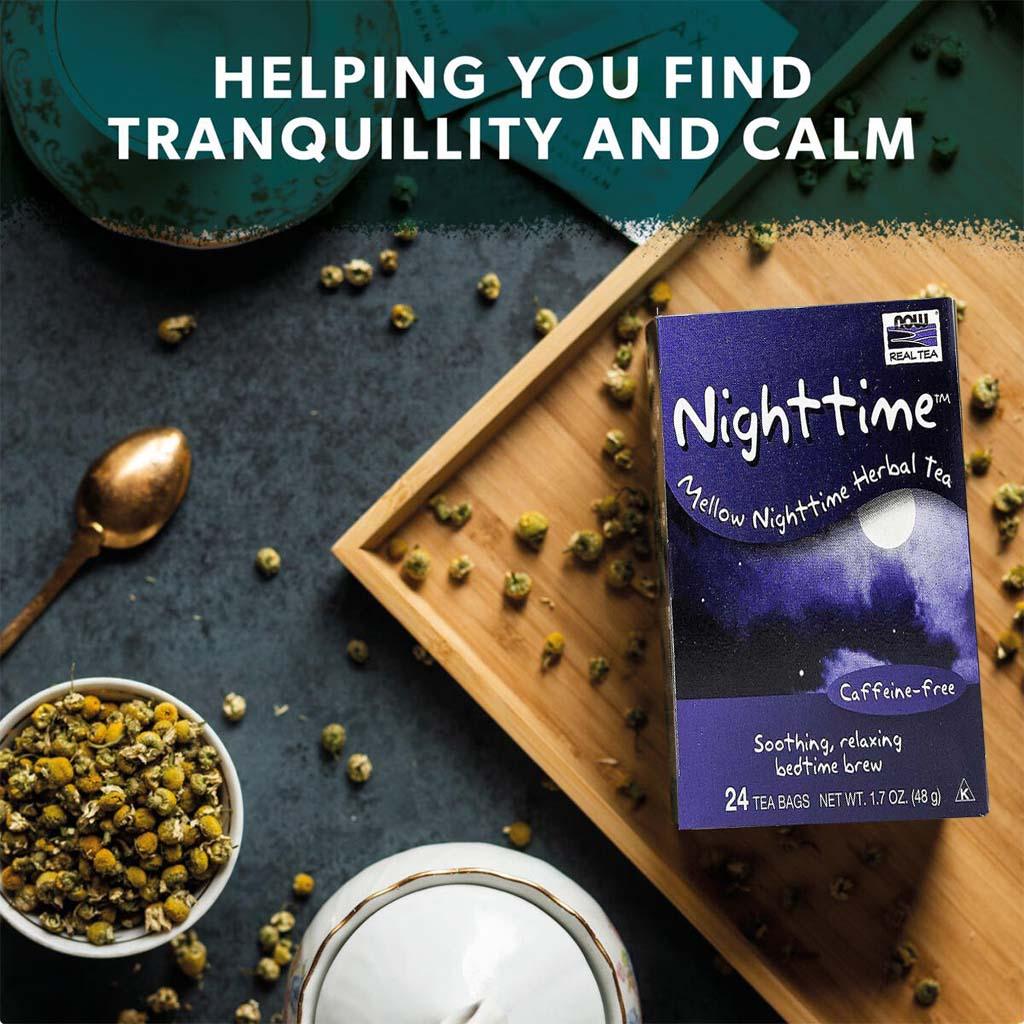 Now Night Time Herbal Tea For Soothing & Relaxing Sleep Support, Pack of 24's - Easy Pharmacy LLC