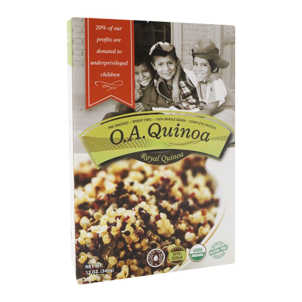 O.A.Q Organic 100% Pre-washed Gluten Free Mixed Quinoa 340 g - Easy Pharmacy LLC