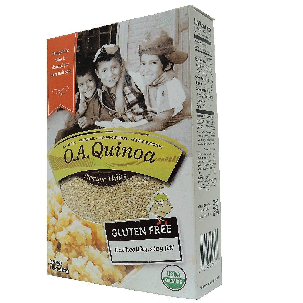 O.A.Q Organic 100 % Premium White Quinoa 909 g - Easy Pharmacy LLC