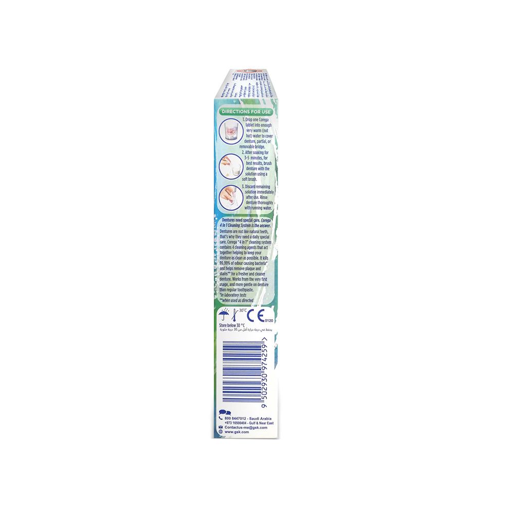 Corega 3 Minutes Cleanser Full Dentures Tablets 36's - Easy Pharmacy LLC