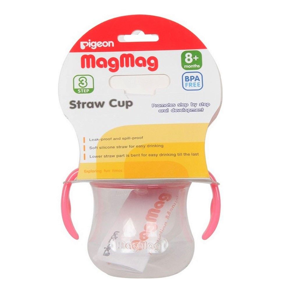 Pigeon Mag Mag Straw Cup Pink 200 mL 15734 - Easy Pharmacy LLC