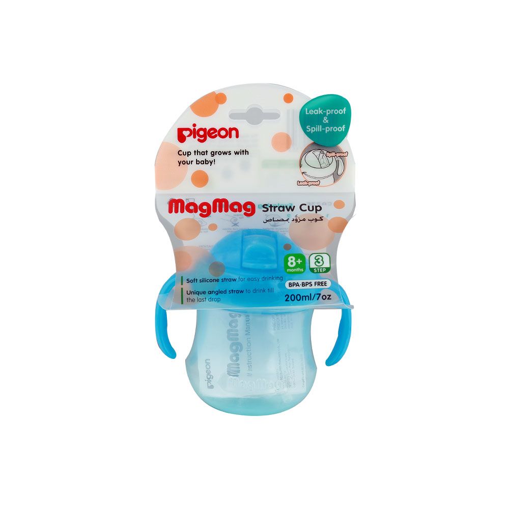 Pigeon Mag Mag Straw Cup Sky Blue 200 mL - Easy Pharmacy LLC