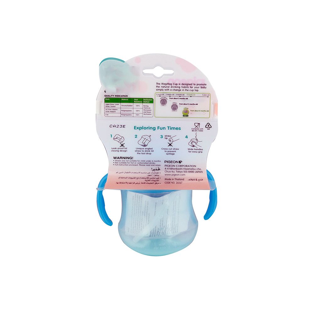 Pigeon Mag Mag Straw Cup Sky Blue 200 mL - Easy Pharmacy LLC