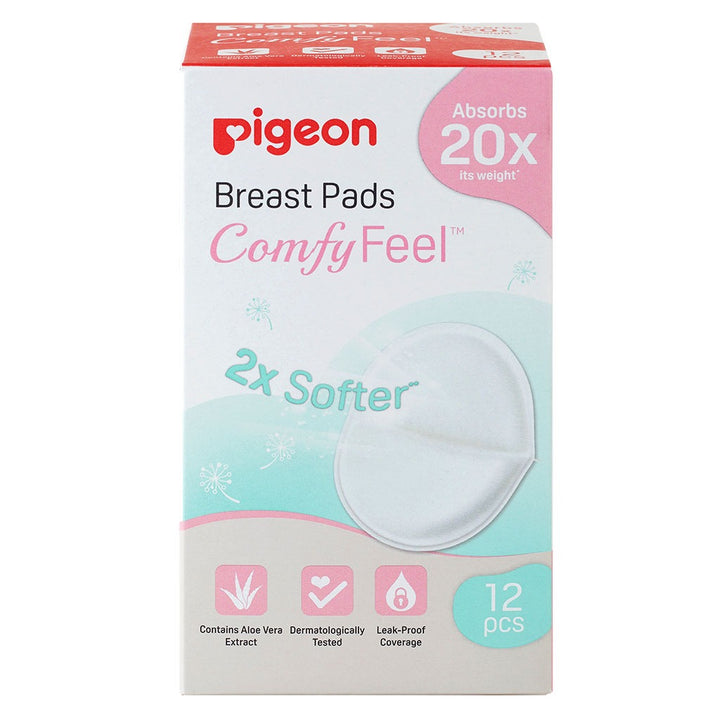 Pigeon Comfy Feel Breast Pads with Aloe Vera Extract, Pack of 12's - Easy Pharmacy LLC