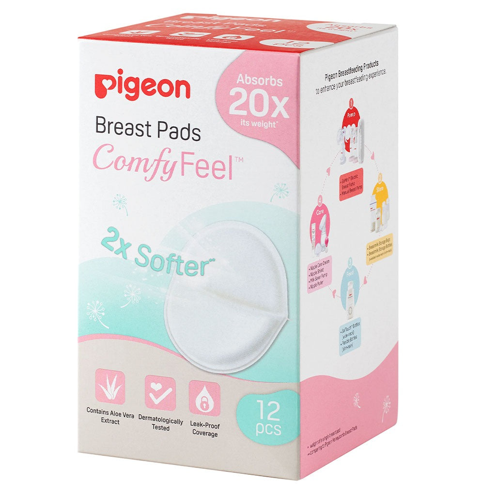 Pigeon Comfy Feel Breast Pads with Aloe Vera Extract, Pack of 12's - Easy Pharmacy LLC