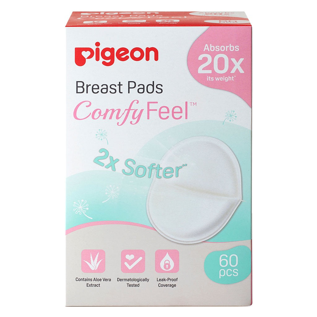 Pigeon Comfy Feel Breast Pads with Aloe Vera Extract, Pack of 60's - Easy Pharmacy LLC