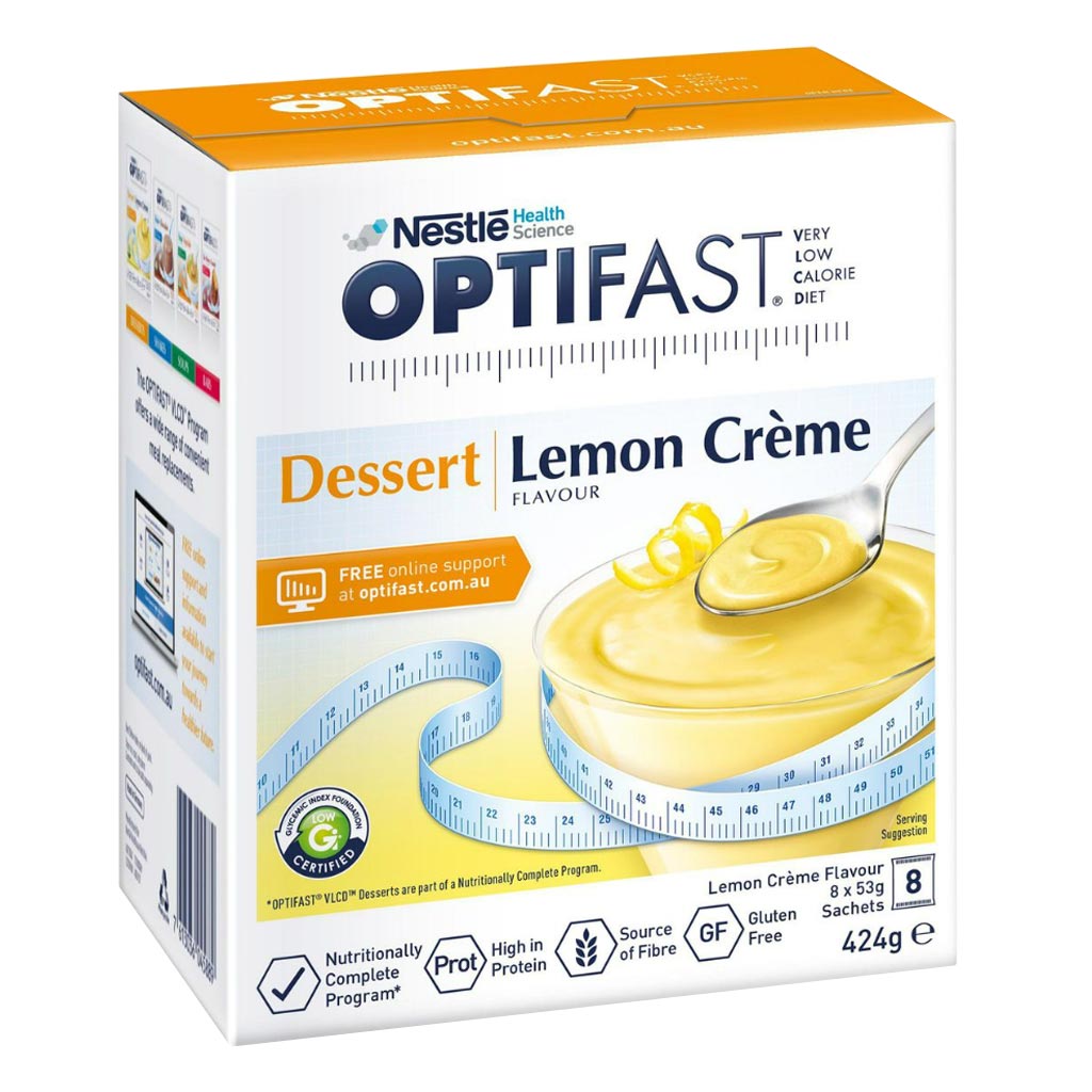 Nestle Optifast VLCD Dessert Lemon Crème Sachets 53 g 8's - Easy Pharmacy LLC