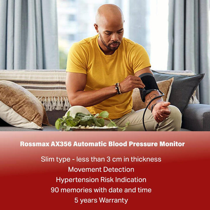 Rossmax AX356 Slim Type Automatic Blood Pressure Monitor - Easy Pharmacy LLC