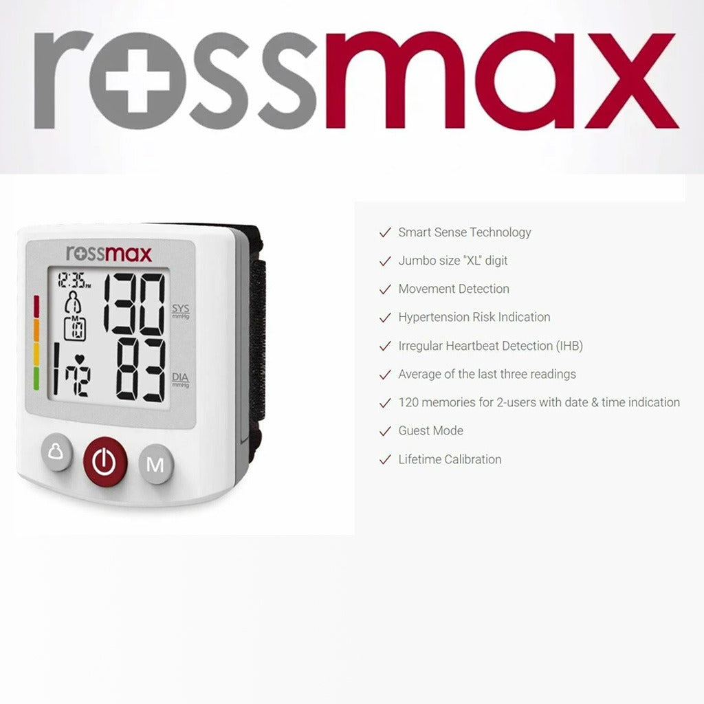 Rossmax BQ705 Deluxe Automatic Wrist Blood Pressure Monitor - Easy Pharmacy LLC