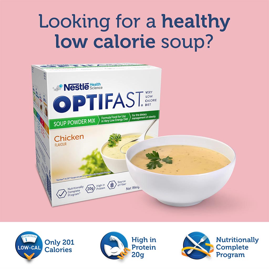 Nestle Optifast Very Low Calorie Diet Soup Chicken Sachet 8's - Easy Pharmacy LLC