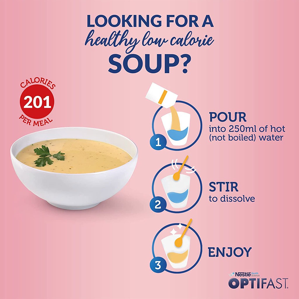 Nestle Optifast Very Low Calorie Diet Soup Chicken Sachet 8's - Easy Pharmacy LLC