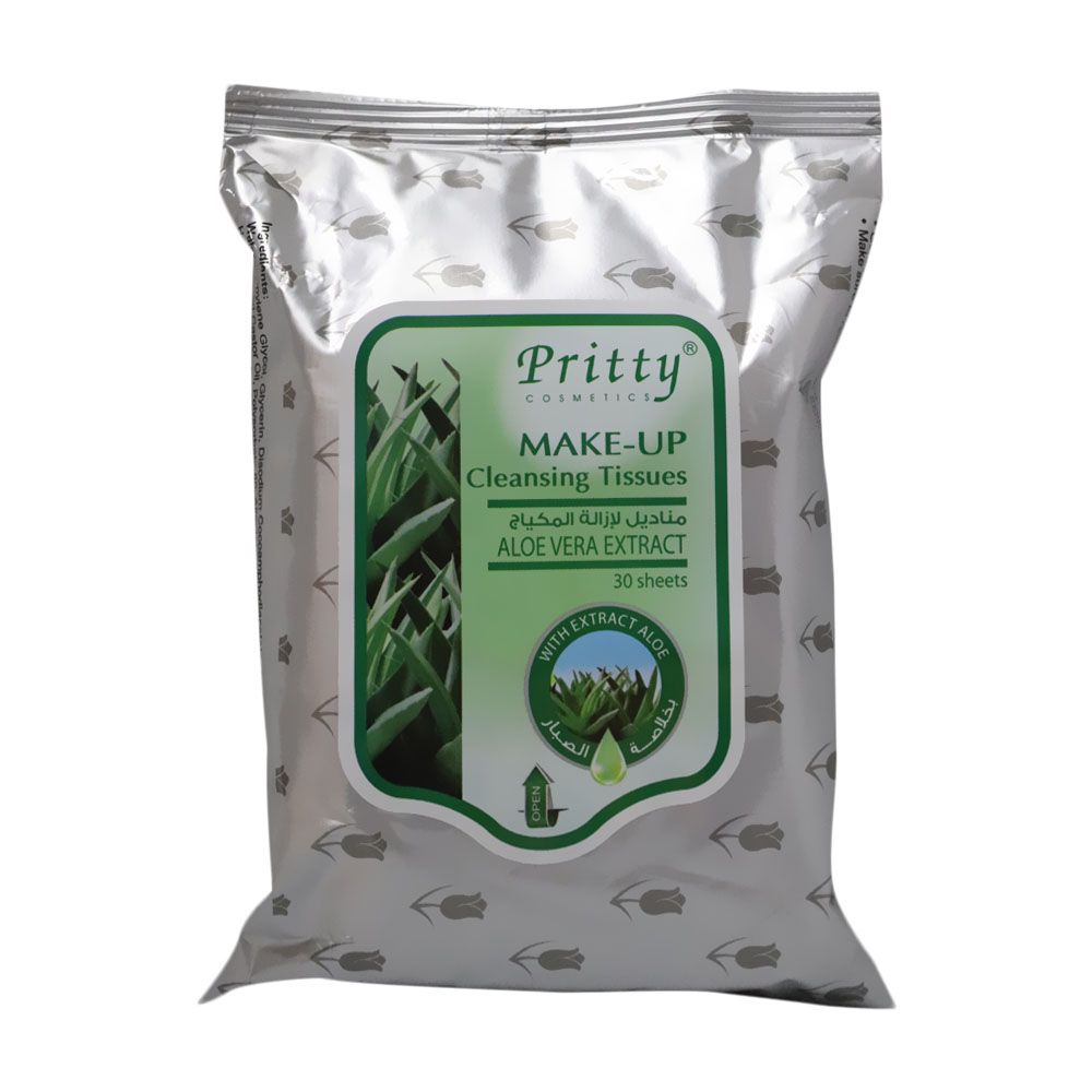 Pritty Make Up Cleansing Tissues Aloe 30's - Easy Pharmacy LLC