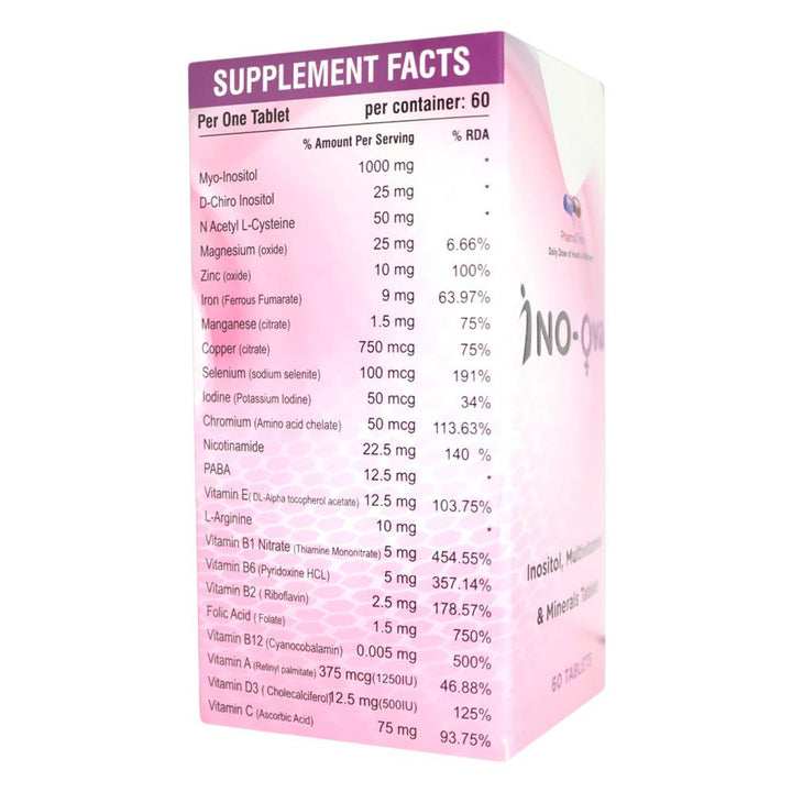 Ino-ova Inositol Tablets 60's - Easy Pharmacy LLC
