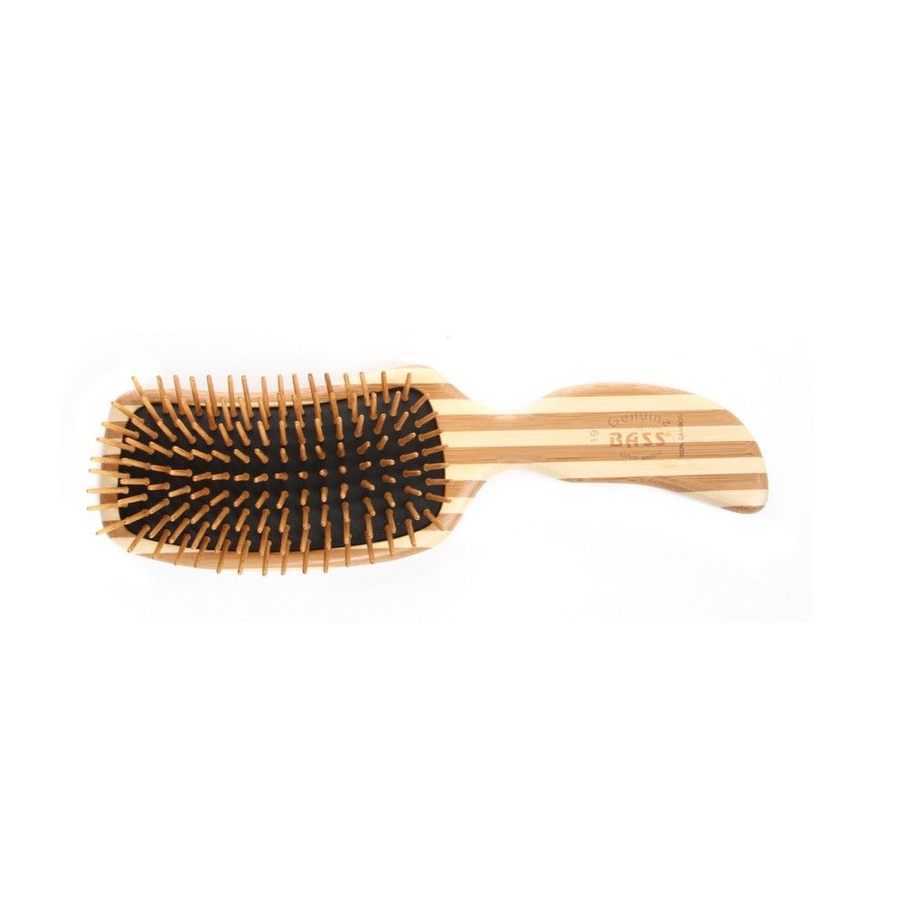 Bass Semi S Shaped Wood Bristles Bamboo Striped Brush 19 - Easy Pharmacy LLC