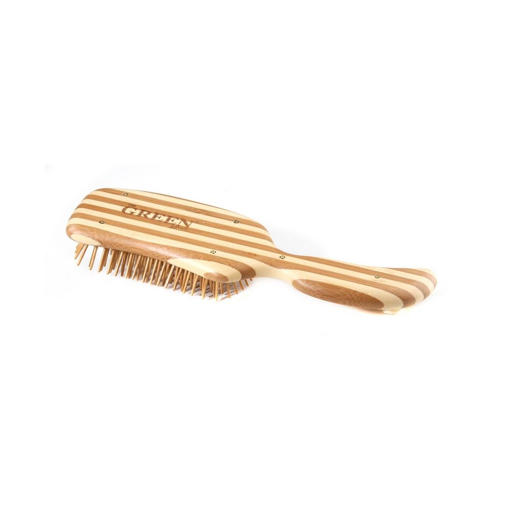 Bass Semi S Shaped Wood Bristles Bamboo Striped Brush 19 - Easy Pharmacy LLC