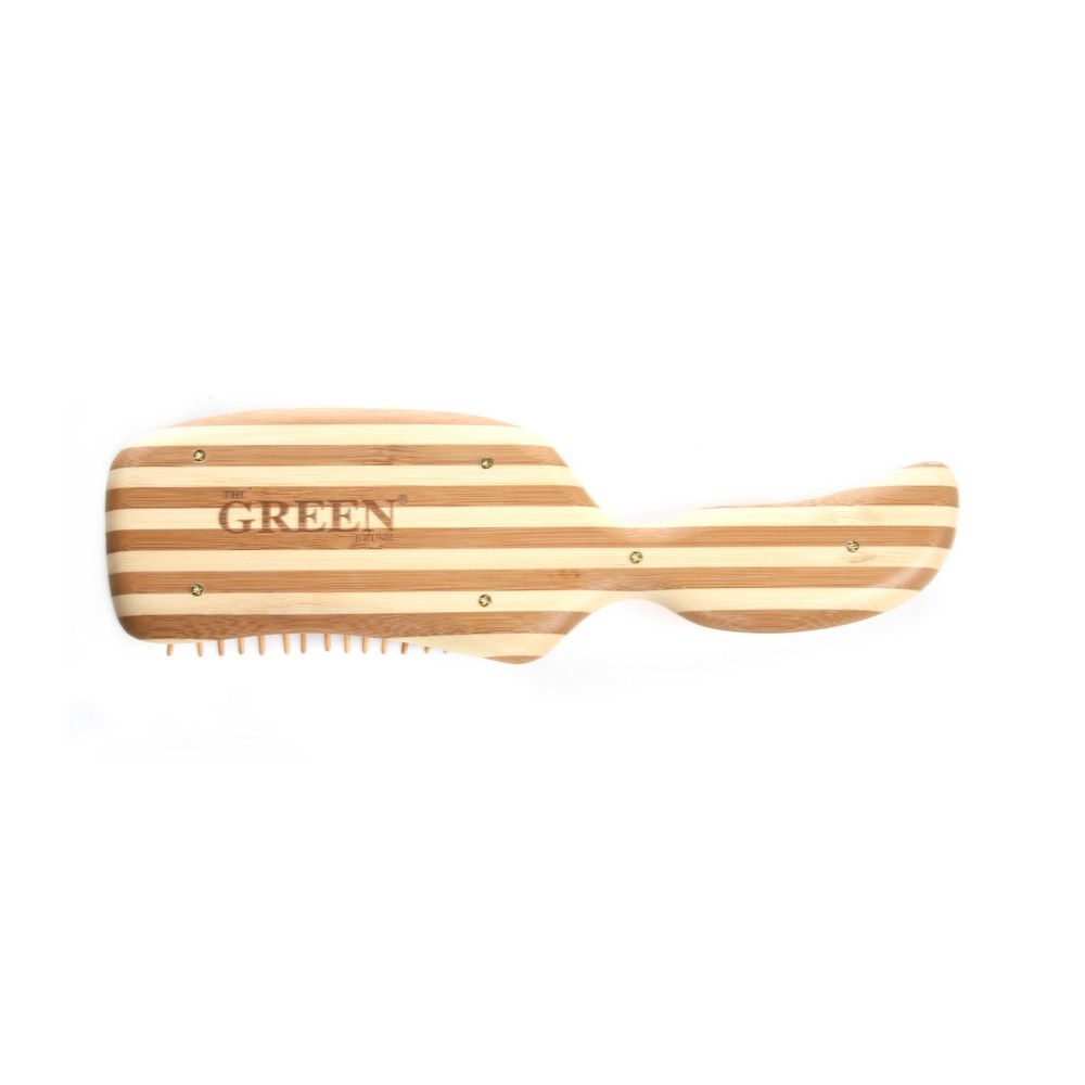 Bass Semi S Shaped Wood Bristles Bamboo Striped Brush 19 - Easy Pharmacy LLC