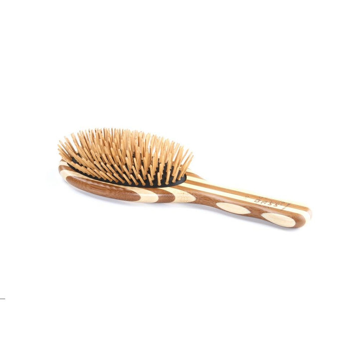 Bass Extra Large Oval Wood Bristles Bamboo Striped Brush 20 - Easy Pharmacy LLC
