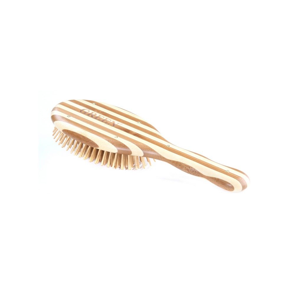 Bass Extra Large Oval Wood Bristles Bamboo Striped Brush 20 - Easy Pharmacy LLC