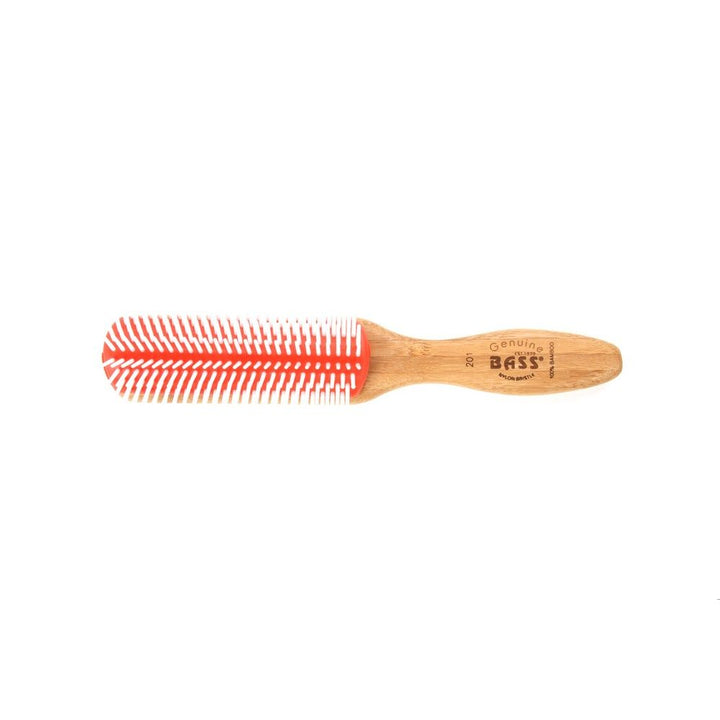 Bass 9 Row Nylon Bristles Solid Bamboo Styler Brush 201 - Easy Pharmacy LLC