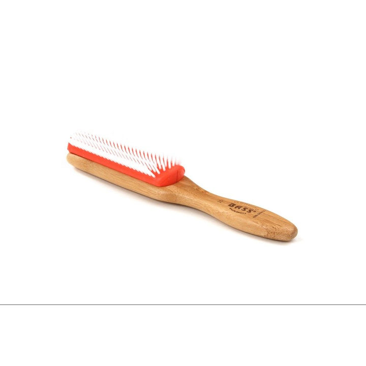 Bass 9 Row Nylon Bristles Solid Bamboo Styler Brush 201 - Easy Pharmacy LLC