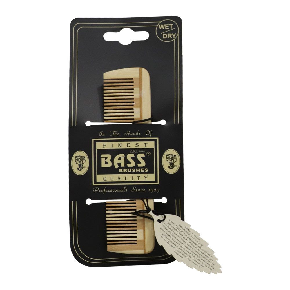 Bass Fine Tooth Pocket Wood Comb W4 - Easy Pharmacy LLC