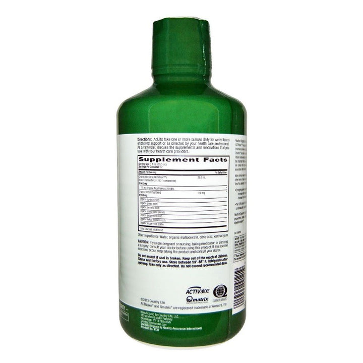Country Life Realfood Organics Aloe Vera Plus Inner Fillet Liquid For Digestive Support 944ml - Easy Pharmacy LLC