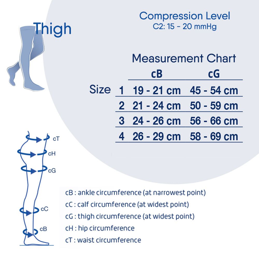 Thuasne Venoflex Elegance Thigh Compression Stocking Men S2 Normal Black 512802202 - Easy Pharmacy LLC