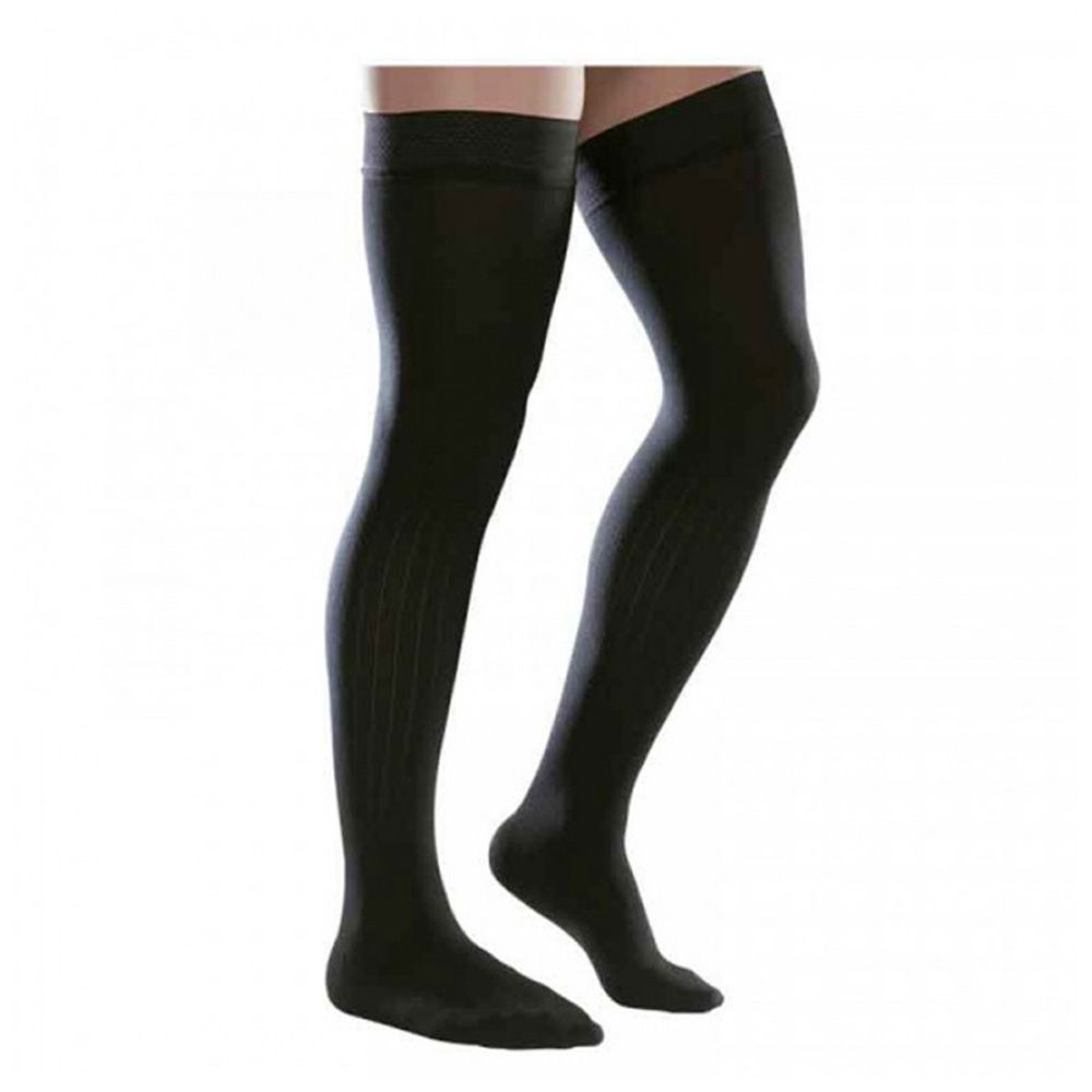 Thuasne Venoflex Elegance Thigh Compression Stocking Men S4 Normal Black 512802204 - Easy Pharmacy LLC
