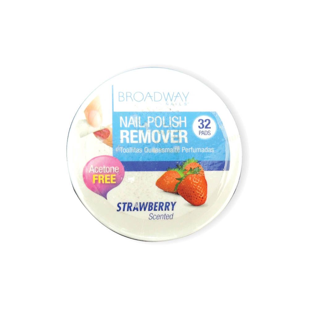 Kiss Broadway Nail Polish Remover Pads Strawberry Scent 36B 32's - Easy Pharmacy LLC