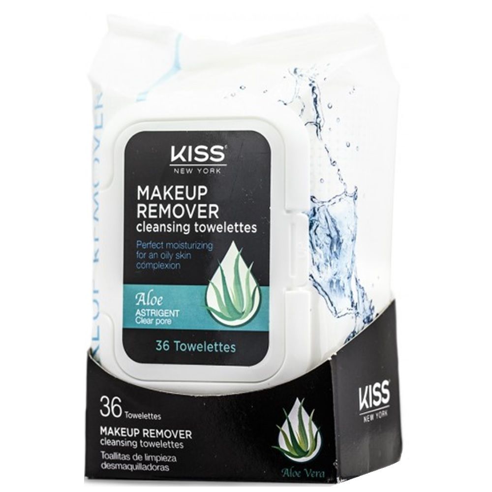 Kiss Makeup Remover Cleansing Aloe Towelettes 36's - Easy Pharmacy LLC
