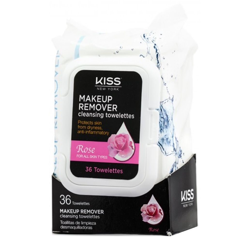 Kiss Makeup Remover Cleansing Towelettes Rose 36's - Easy Pharmacy LLC