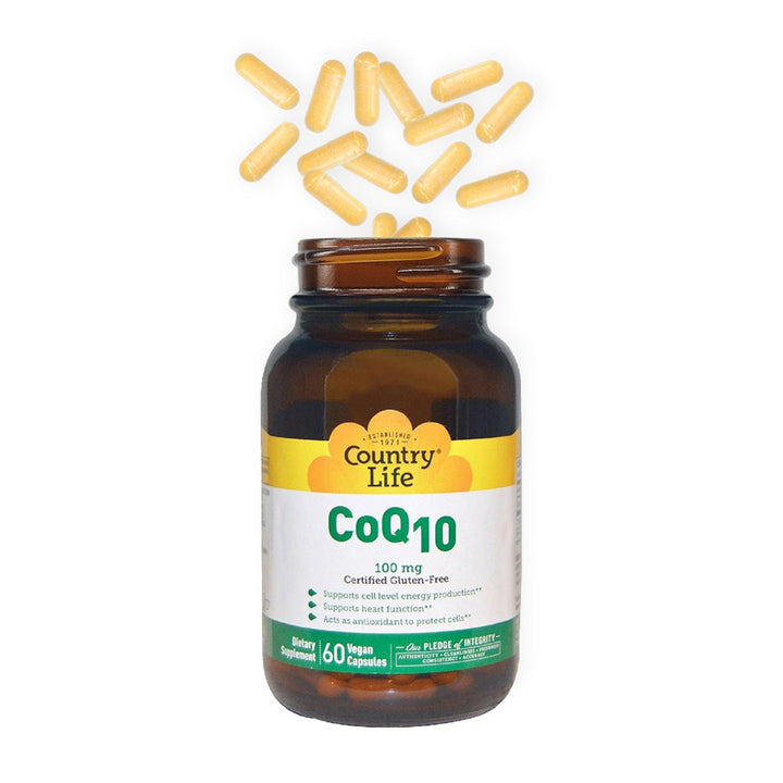 Country Life Antioxidant CoQ10 100 mg Vegan Capsules For Heart Health, Pack of 60's - Easy Pharmacy LLC