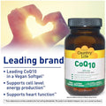 Country Life Antioxidant CoQ10 100 mg Vegan Capsules For Heart Health, Pack of 60's