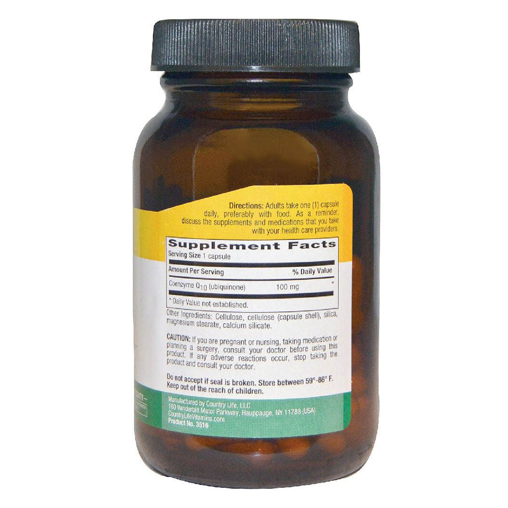 Country Life Antioxidant CoQ10 100 mg Vegan Capsules For Heart Health, Pack of 60's - Easy Pharmacy LLC